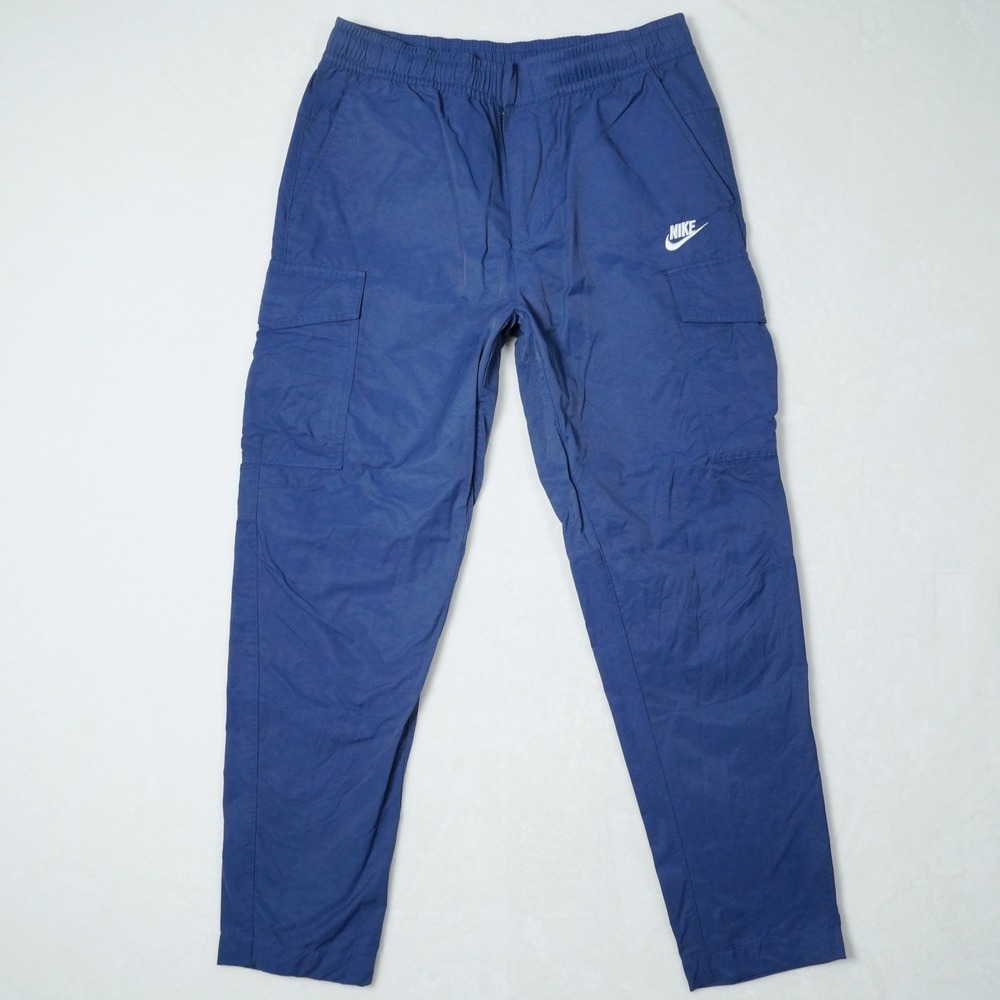 Nike Mens Sportswear Cargo Pants Blue Cotton Nylon Utility DD5207-410 Medium